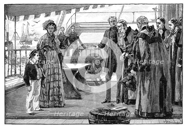 Municipal dignitaries introduced to the Prince of Wales, c1840s, (1900). Artist: Unknown