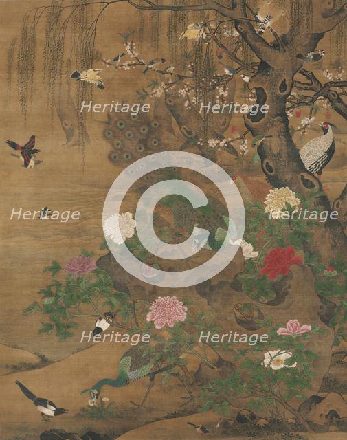 Birds Gather under the Spring Willow, late 1400s-early 1500. Creator: Yin Hong (Chinese, c. 1430-c. 1500).