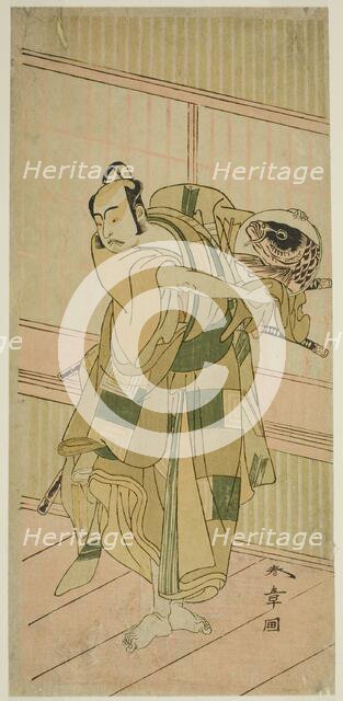 The Actor Ichikawa Yaozo II as Ashikaga Motouji Disguised as Katagiri Yashichi in the Play..., c1772 Creator: Shunsho.