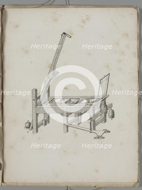Art of the Lithograph: Printing Press, 1819. Creator: Alois Senefelder (German, 1771-1834).