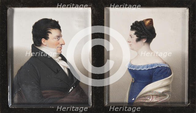 Michael Benedicks (1768-1845), married to 1. Fanny Isak (1775-1802), 2. Henriette..., 1824. Creator: Jakob Axel Gillberg.