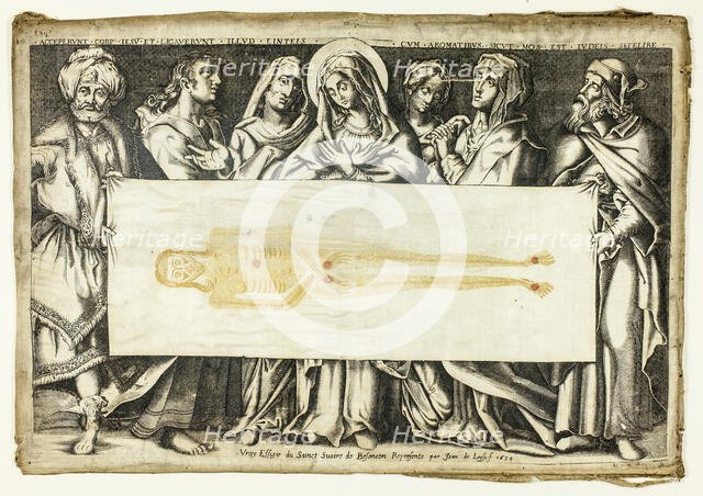 The Holy Shroud of Besançon, 1634. Creator: Jean de Loisy.