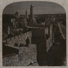 'The Tower of David. The oldest portion of the Citadel', c1900. Artist: Unknown.