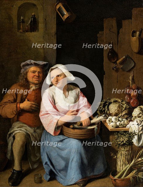 Declaration of love, 1706. Creator: Haeften, Nicolaes van (1663-1715).