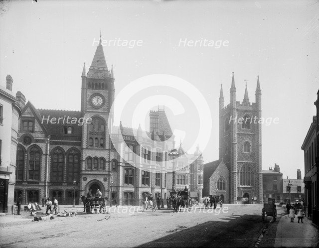 St Lawrence's Church, Reading, Berkshire, 1875. Artist: Henry Taunt