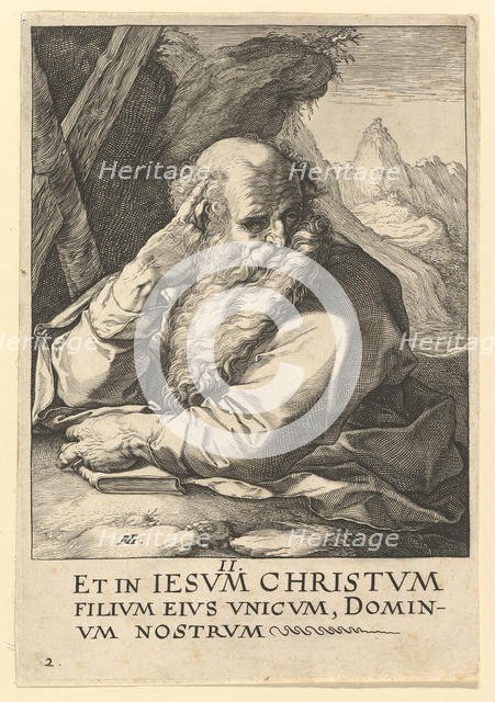 St. Andrew, from Christ, the Apostles and St. Paul with the Creed, ca. 1589. Creator: Hendrik Goltzius.