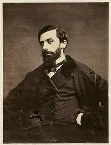 Portrait of Charles-Théodule Devéria, 1861. Creator: Charles Marville.