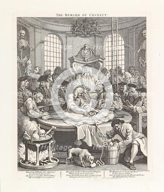 The reward of cruelty. Series "The four stages of cruelty", 1751. Creator: Hogarth, William (1697-1764).