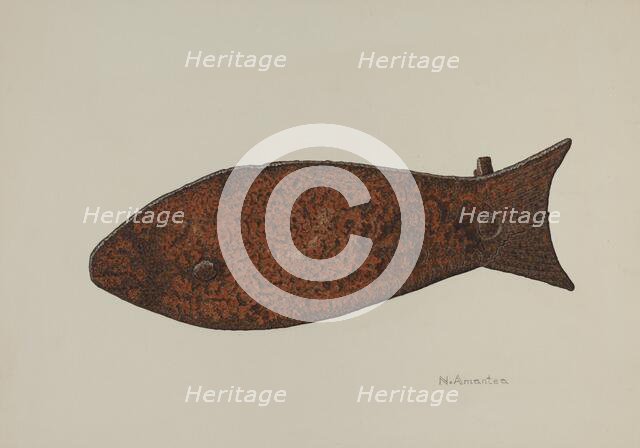 Pa. German Axe Socket, c. 1940. Creator: Nicholas Amantea.