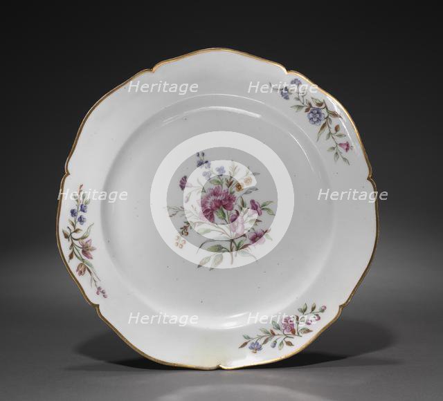 Plate, c. 1750. Creator: Vincennes Factory (French).