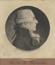 Bénigne-Charles Févret de Saint-Mémin, 1796. Creator: Charles Balthazar Julien Févret de Saint-Mémin.