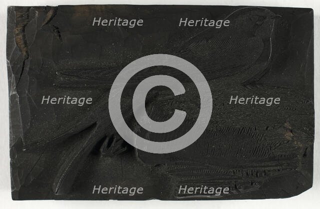 Woodblock for The Swallow, from A History of British Birds, c. 1797. Creator: Thomas Bewick.