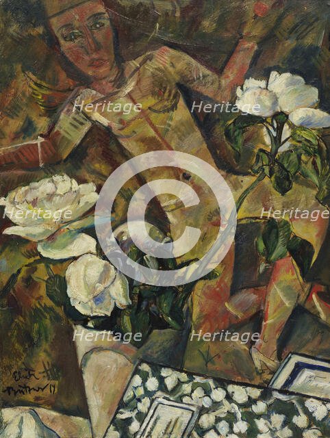 White roses, 1914. Creator: Büttner, Erich (1889-1936).