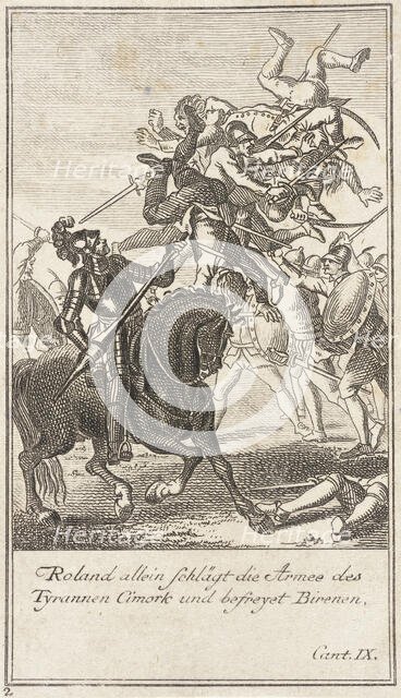 Plate 2 for Ariosto's 'Orlando Furioso', 1772. Creator: Daniel Berger.