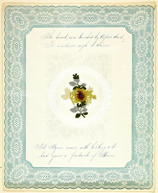 The Breast Once Touched by Cupid's Dart (valentine), c. 1840. Creator: Unknown.