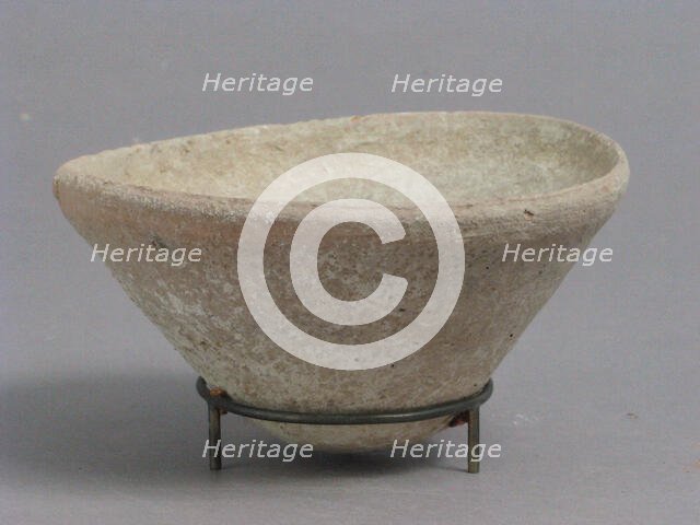 Footless Cup or Lid, Coptic, 4th-7th century. Creator: Unknown.