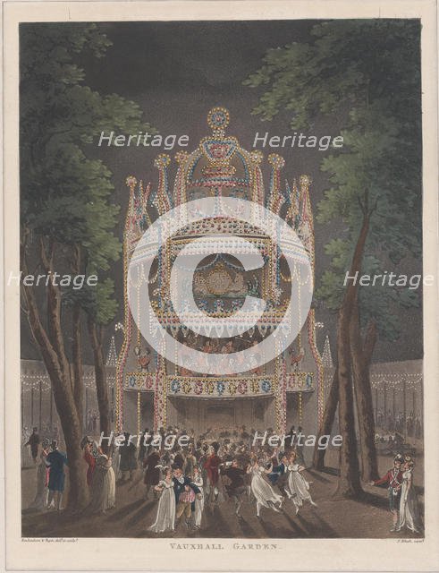 Vauxhall Garden, 1809., 1809. Creators: Thomas Rowlandson, J. Bluck, Augustus Charles Pugin.