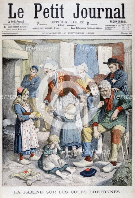 The famine of the Breton fishermen, 1903. Artist: Unknown