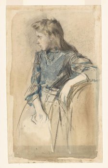 Blonde girl, 1885-1927. Creator: Johan Antonie de Jonge.