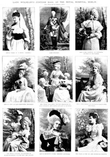 Lady Wolseley's costume ball at the Royal Hospital, Dublin, 1895. Creator: Lafayette.