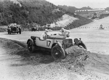 1929 Lagonda 2 litre, Brooklands, Surrey, (1930s?). Artist: Unknown