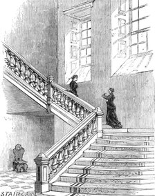 The Royal Visit to Edinburgh: Staircase, Holyrood Palace, 1881.  Creator: Unknown.