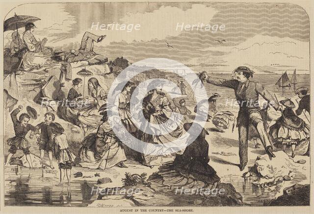 August in the Country - The Sea Shore, published 1859. Creator: Winslow Homer.