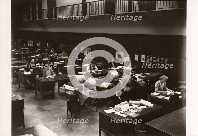 The main office, Rowntree factory, York, Yorkshire, 1953. Artist: Unknown