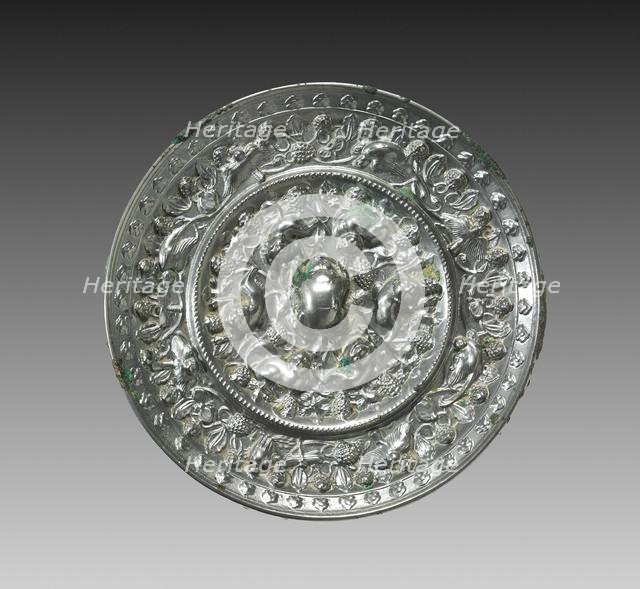 Animal-and-Grape Mirror, late 600s. Creator: Unknown.