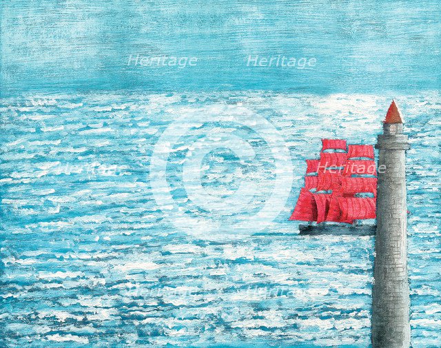 Scarlet Sails (after novel by Alexander Grin). Artist: Bychkov, Michael  