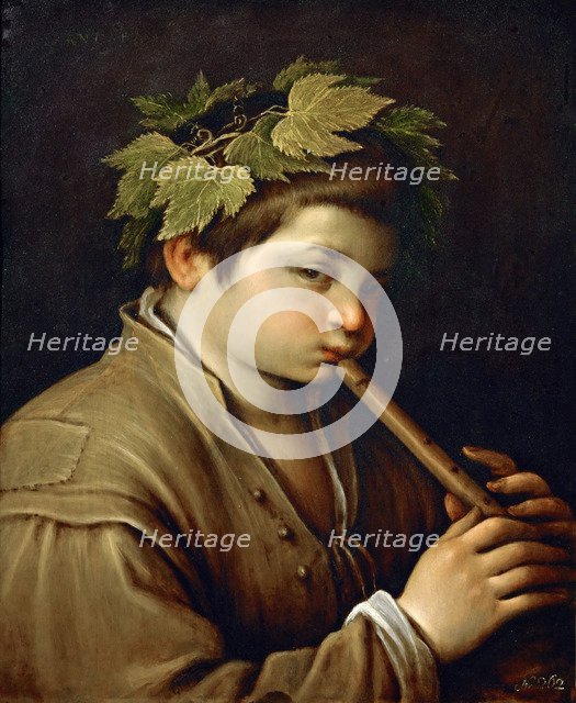Boy playing the Flute.
