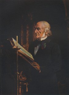 'Mr Gladstone reading the lesson in Hawarden Church', c1890s, (1941). Artist: Unknown.