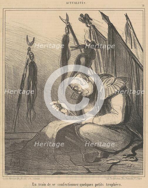 En train de ...confectionner quelques, 19th century. Creator: Honore Daumier.
