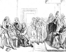 Centenary of John Howard, Prison Reformer: the torture of the Boot as applied...in 1777, (1890). Creator: Unknown.