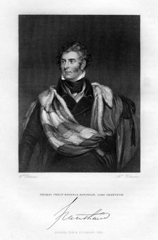 Thomas Philip Weddell Robinson, Lord Grantham, 1829. Artist: H Robinson