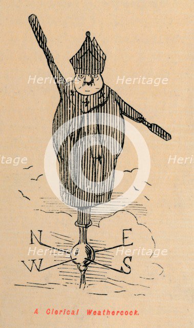 'A Clerical Weathercock', c1860, (c1860). Artist: John Leech.