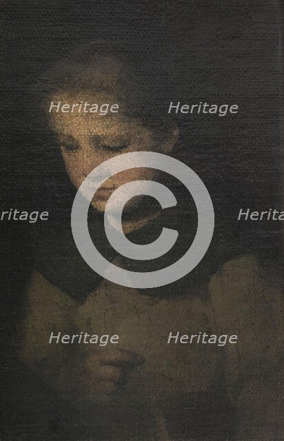 La fillette en gris, mid-late 19th century.  Creator: Theodule Ribot.