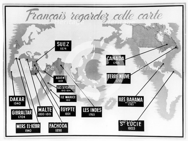 Vichy French anti-British propaganda poster, 1940-1944. Artist: Unknown