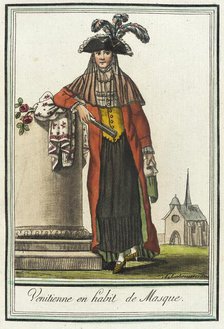 Costumes de Différent Pays, 'Venitienne en Habit de Masque', c1797. Creator: Jacques Grasset de Saint-Sauveur.