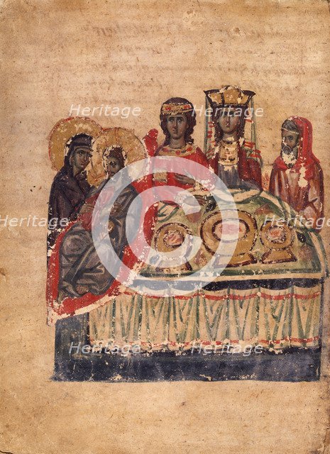 The Wedding Feast at Cana (Manuscript illumination from the Matenadaran Gospel), 1332.