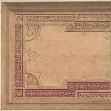 Partial Design for the decoration of a ceiling, 1840-97. Creators: Jules-Edmond-Charles Lachaise, Eugène-Pierre Gourdet.