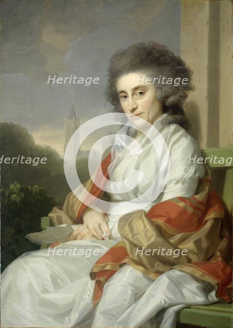 Portrait of Cornelia Rijdenius, Wife of Johannes Lublink II, 1790-1795. Creator: Friedrich Tischbein.