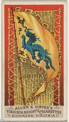 China, from Flags of All Nations, Series 1 (N9) for Allen & Ginter Cigarettes Brands, 1887. Creator: Allen & Ginter.