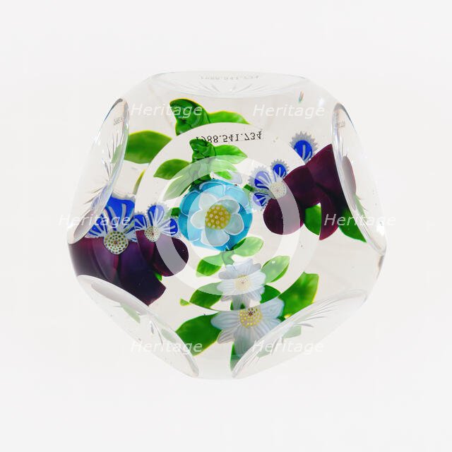 Paperweight, Baccarat, c. 1845-60. Creator: Baccarat Glasshouse.