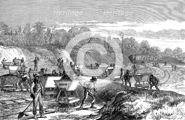 Digging the Panama Canal, 1888. Artist: Unknown