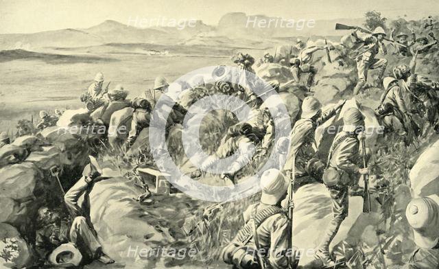 'The Relief of Ladysmith - The Last Rush at Hlangwane Hill', 1900. Creator: René Bull.