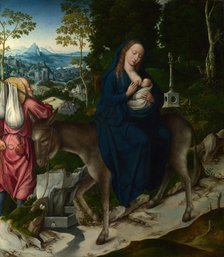 The Flight into Egypt. Panel from an Altarpiece, ca 1515. Artist: Master of 1518, (Workshop)  