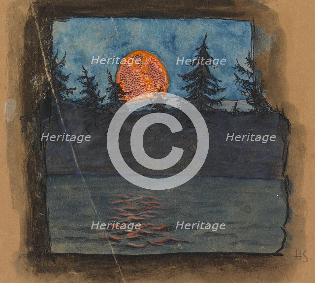 The Moon is Rising, c1900. Creator: Hugo Simberg.