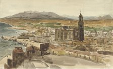 View of Malaga from the North, 1836. Creator: Adrien Dauzats.