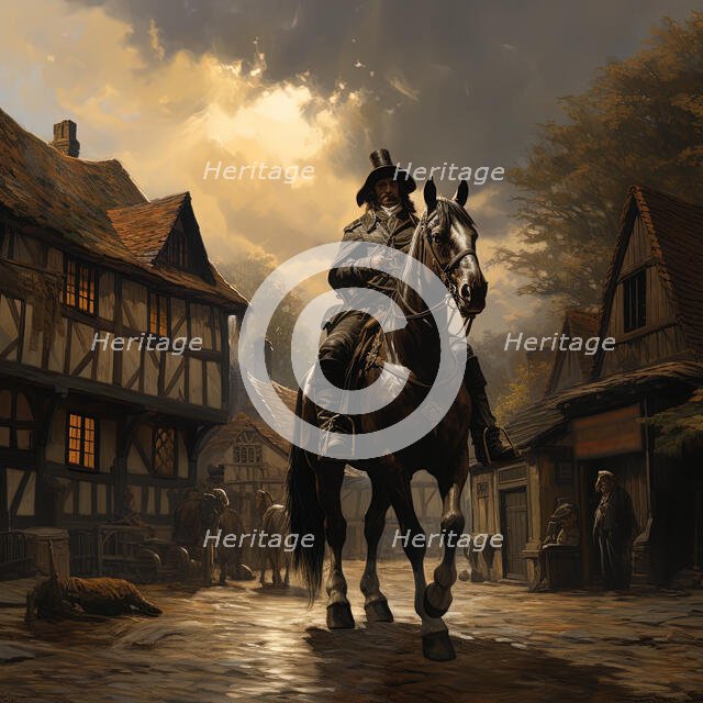 AI IMAGE - Portrait of Dick Turpin, 1730s, (2023). Creator: Heritage Images.